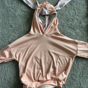 Peach Disney Hooded bunny ears light weight sweatshirt